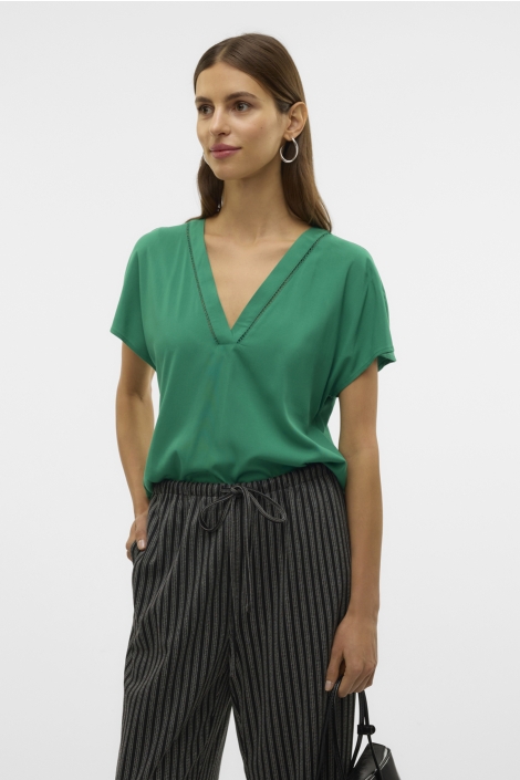 Vero Moda vmbella ss wide top wvn ga